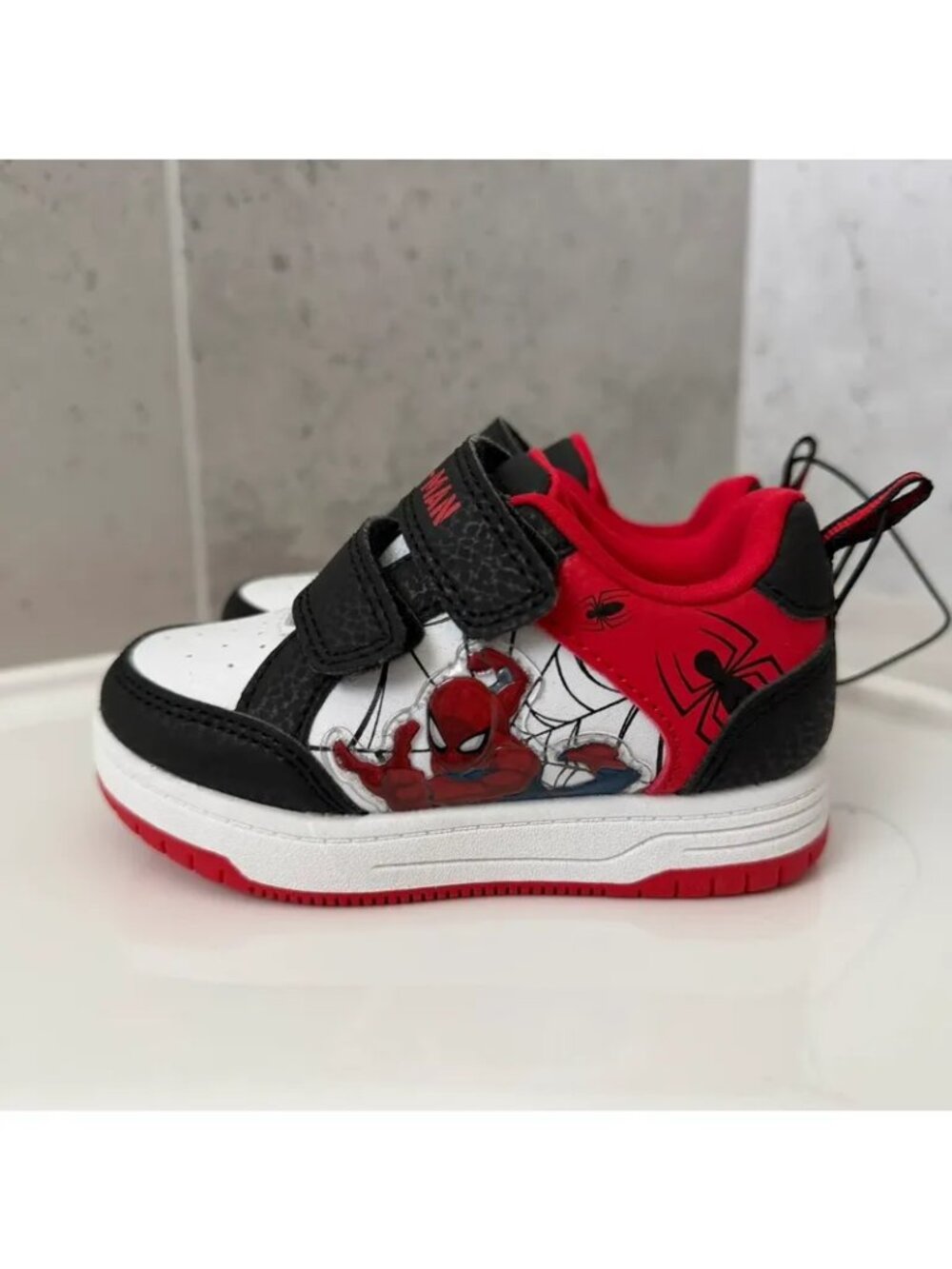 Spider-Man Boys Velcro Sneakers Size 6
